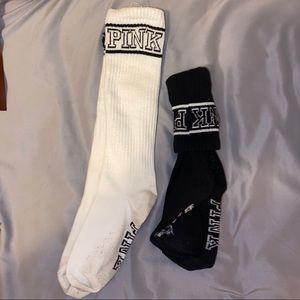 PINK long crew socks